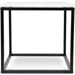 Wit marmeren tafeltje met zwart 50x50cm TemaHome Prairie