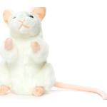 Witte knuffel muis 16 cm