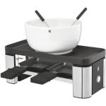 WMF KITCHENminis® Raclette voor 2, 370 Watt, Een complete set voor raclette en fondue, Omkeerbare grillplaat, 2 raclette pannetjes, 1 Keramische fondue kom, 1 Maxi pan