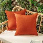 Moderne Oranje Linnen Decoratieve kussenhoezen  in 40x40 2 stuks Sustainable 