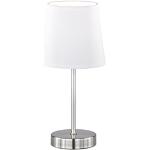 WOFI Cesena tafellamp, 1-lamp, wit, diameter ca. 14 cm, hoogte ca. 32 cm, stoffen kap 832401060000, kap (mat) wit, 1 stuks