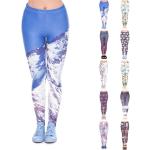 Roze Polyester Stretch All over print Yoga pants  voor de Zomer  in maat 3XL voor Dames 