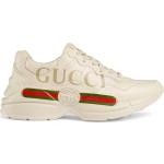Retro Witte Rubberen Gucci Rhyton Damessneakers  in maat 34 