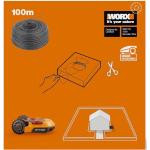 Worx 100 m grensdraad voor Landroid robotmaaier, WA0178, zwart