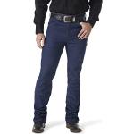 Bootcut Marine-blauwe Stretch Wrangler Ademende Bootcut jeans  breedte W36 voor Heren 