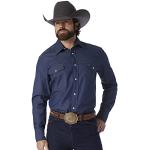 Cowboy Donkerblauwe Wrangler Overhemden lange Mouwen  in maat S Sustainable voor Heren 