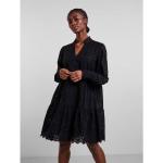 Y.A.S semi-transparante trapeze jurk YASHOLI van biologisch katoen zwart