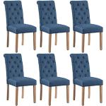 Blauwe Massief Houten Design stoelen 2 stuks 