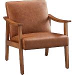 Scandinavische Bruine Massief Houten Gestoffeerde Comfort stoelen Sustainable 