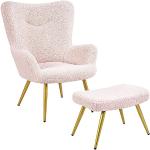 Roze Polyester Gestoffeerde Design stoelen 2 stuks Sustainable 