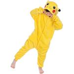Gele Fleece Pokemon Pikachu Kinderpyjama's met motief van Uilen voor Jongens 