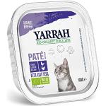 Yarrah Pate kip, kalkoen, aloë vera, 100 g, biologisch kattenvoer, verpakking van 16 stuks (16 x 100 g)