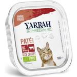 Yarrah Pate rundvlees cichorie 100 g biologisch kattenvoer, 16 stuks (16 x 100 g)