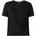 Zwarte Viscose Yesta T-shirts met ronde hals Ronde hals voor Dames 
