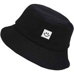 Zwarte Bucket hats  voor de Zomer  in maat M met motief van Vis voor Dames 