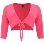 Roze Polyester Yoek Bolero´s lange mouw V-hals  in maat XXL voor Dames 