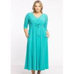 Turquoise Polyester Yoek Bolero´s lange mouw V-hals  in maat XL voor Dames 