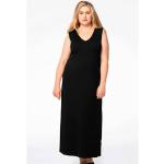 Zwarte Lycra Yoek Maxi jurken V-hals  in maat 3XL Maxi voor Dames 