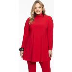 Rode Polyester Yoek Tunieken lange mouwen  in maat XL voor Dames 