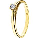 Gele Gouden Diamanten ringen  in 56 voor Meisjes 