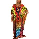 YouKD Etnisch patroon Kaftan Boho Robe V-hals Homewear Plus size jurk voor dames