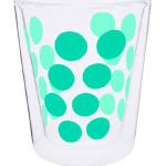Zak Designs koffieglas Dot Dot dubbelwandig 200 ml glas aqua