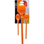 Zak Designs - Happy Spoon Mini 20 cm Set van 3 Stuks - Melamine - Oranje