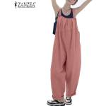 Casual Roze Polyester Mouwloze jumpsuits  voor de Lente  in maat 3XL voor Dames 
