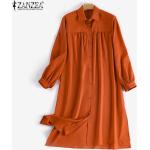 Casual Oranje Polyester Lange blouses  voor de Lente  in maat 3XL voor Dames 