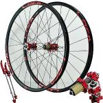ZECHAO Mountainbike Schijfrem Wielset, Quick Release Fiets Velg 26 "27.5" 29 "MTB Wiel Set For 7/8/9/10/11 Speed ​​Cassette 1705g Wheelset (Color : Red, Size : 26inch)