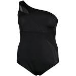 Zwarte Polyamide Zizzi Corrigerende badpakken One Shoulder  in Grote Maten  in maat 3XL voor Dames 
