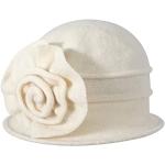 Casual Crèmewitte Wollen Bloemen Bucket hats  in Onesize voor Dames 