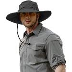 Cowboy Zwarte Polyester Bucket hats  voor de Zomer  in Onesize voor Heren 
