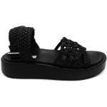 Zwarte Inuovo Platte sandalen  voor de Zomer  in maat 37 in de Sale voor Dames 