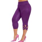 Paarse Polyester Stretch Yoga pants  in maat L voor Dames 