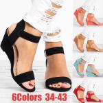 Casual Roze Rubberen Lichtgewicht Platte sandalen  in maat 34 met Instap voor Dames 