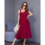 Casual Rode Polyester Crêpe Grote maten jurken  in maat XL voor Dames 