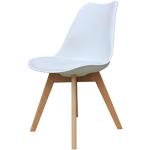 Scandinavische Witte Houten Design stoelen 6 stuks Sustainable 