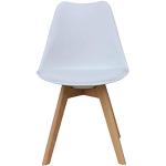 Scandinavische Witte Houten Design stoelen 4 stuks Sustainable 