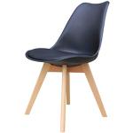Scandinavische Zwarte Houten Design stoelen 6 stuks Sustainable 