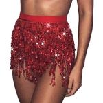 Rode Polyester Korte rokjes  voor een Festival  in maat S Mini met Sequins voor Dames 