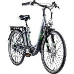 Grijze Elektrische fietsen  met 7 versnellingen met motief van Fiets voor Dames 