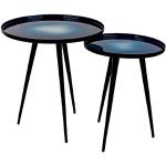 Zuiver Side Table Flow Set Of 2 Blue, Aluminium, 40 X 40 X 45 Cm
