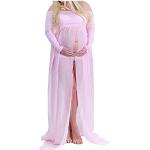 Casual Roze Chiffon Zwangerschapsjurken  voor een Bruiloft Strapless halslijn  in maat L met Strapless voor Dames 