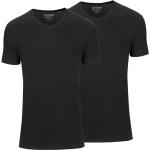Zwarte SLATER Effen T-shirts V-hals  in maat XXL 2 stuks voor Heren 
