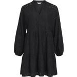 Zwarte Object Mini jurken V-hals  in maat XL Mini voor Dames 