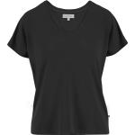 Zwarte zusss Effen T-shirts V-hals  in maat XL voor Dames 