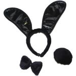 Zwart bunny verkleed setje 3-delig voor dames