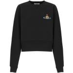 Zwart Cropped Sweatshirt met Orb Borduursel Vivienne Westwood , Black , Dames