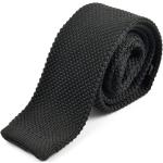 Zwarte Polyester Gebreide Gebreide stropdassen voor Heren 
